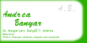 andrea banyar business card